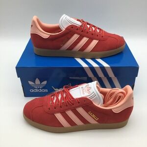 adidas | Shoes | Adidas Gazelle W Originals Scarlet Glow Pink Red Suede  Shoe Womens Size 8 Jh727 | Poshmark